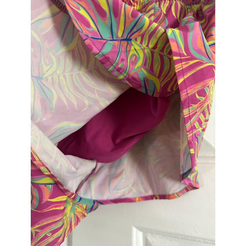 BUC-EES Beaver Bucees Pink Tropical Athletic Running Shorts Lined - Sz Large - Picture 5 of 7